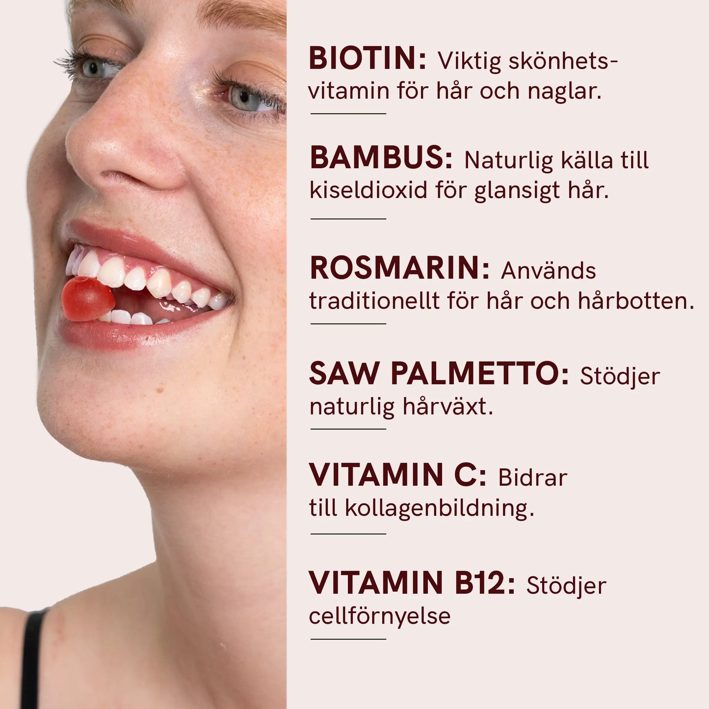 Gummies för hår, hud och naglar