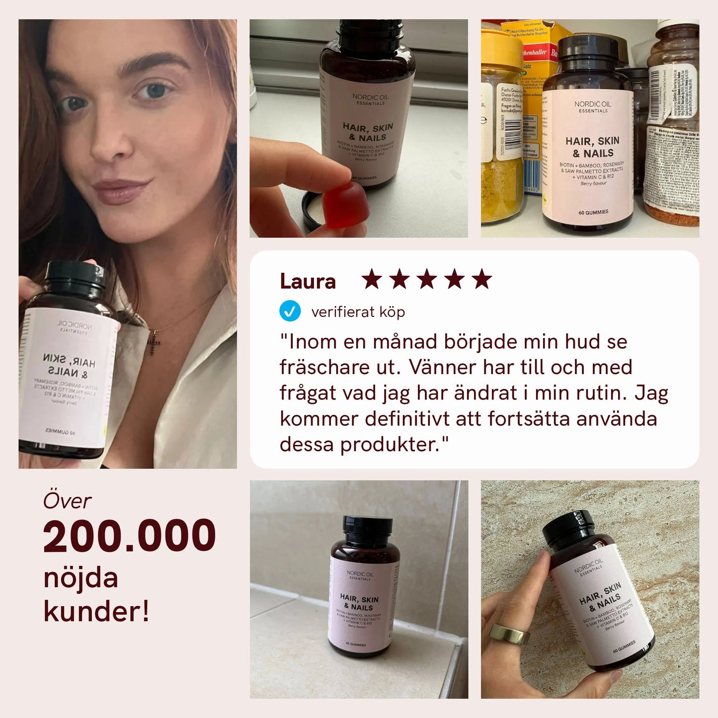 Gummies för hår, hud och naglar