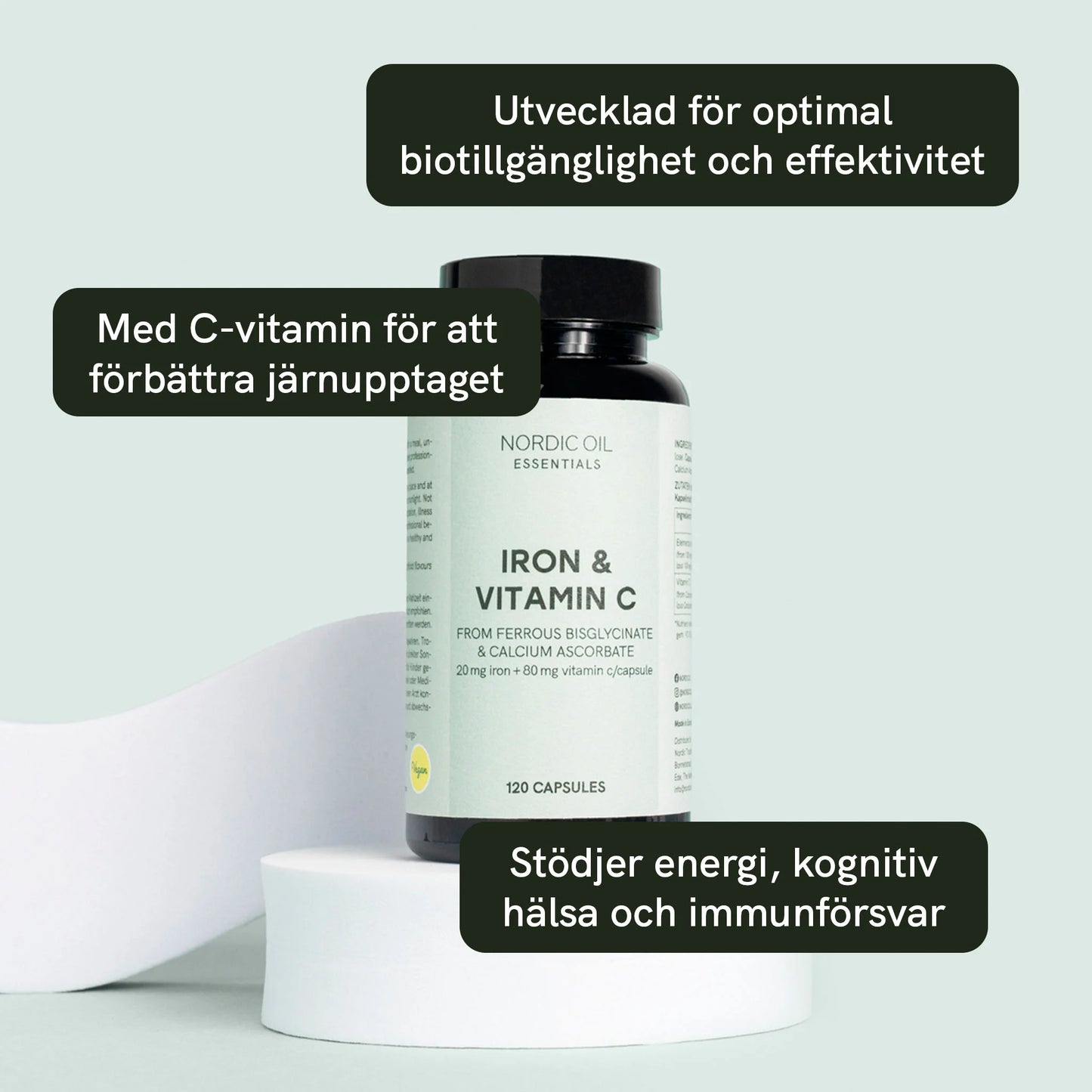 Järn- och C-vitaminkapslar