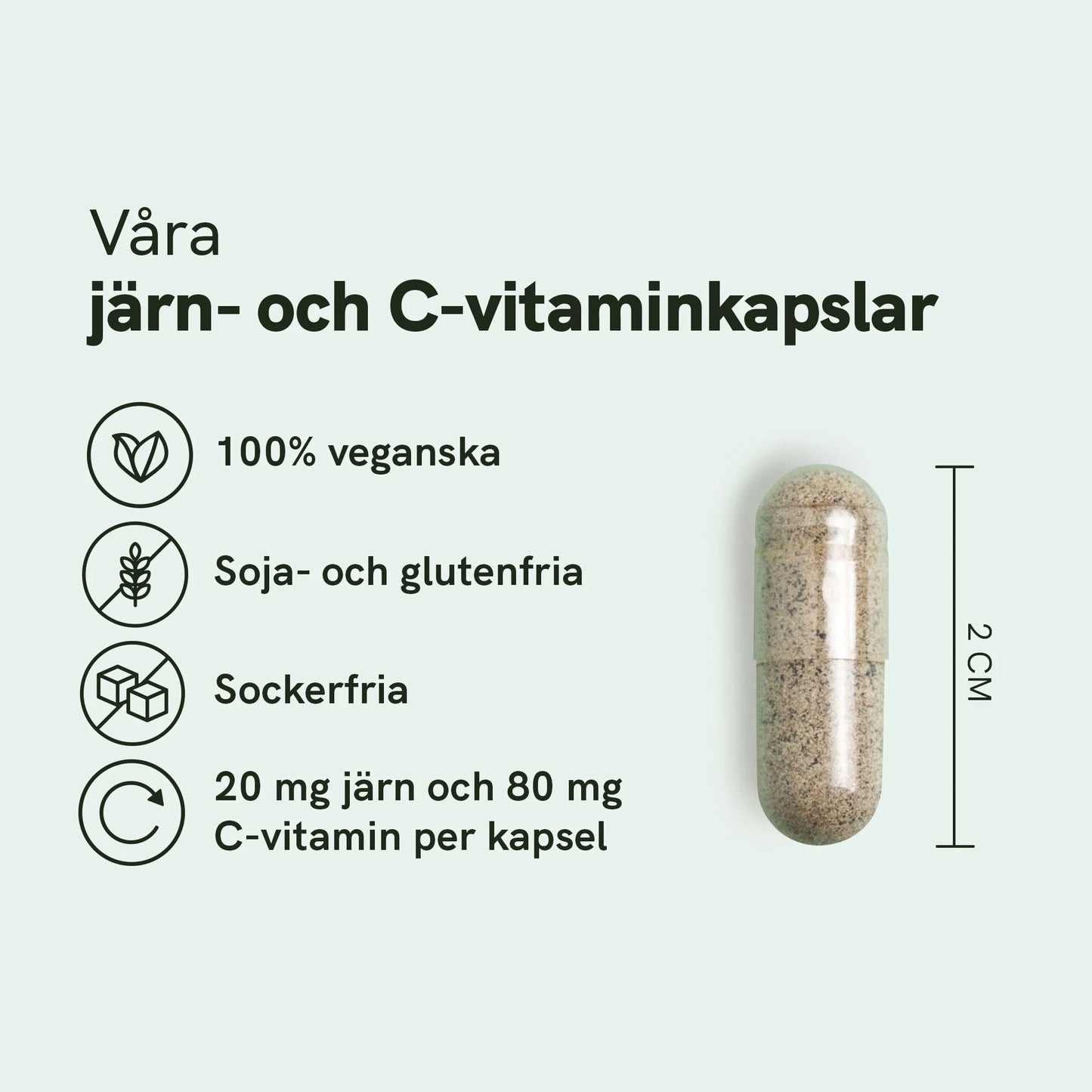 Järn- och C-vitaminkapslar