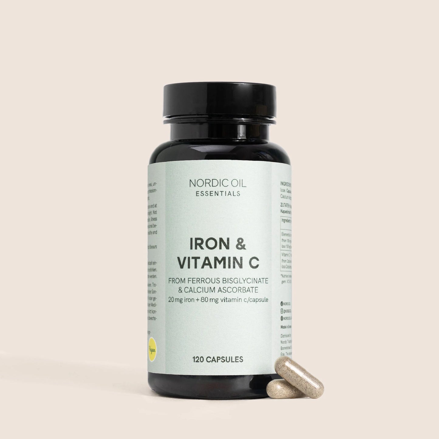 Järn- och C-vitaminkapslar