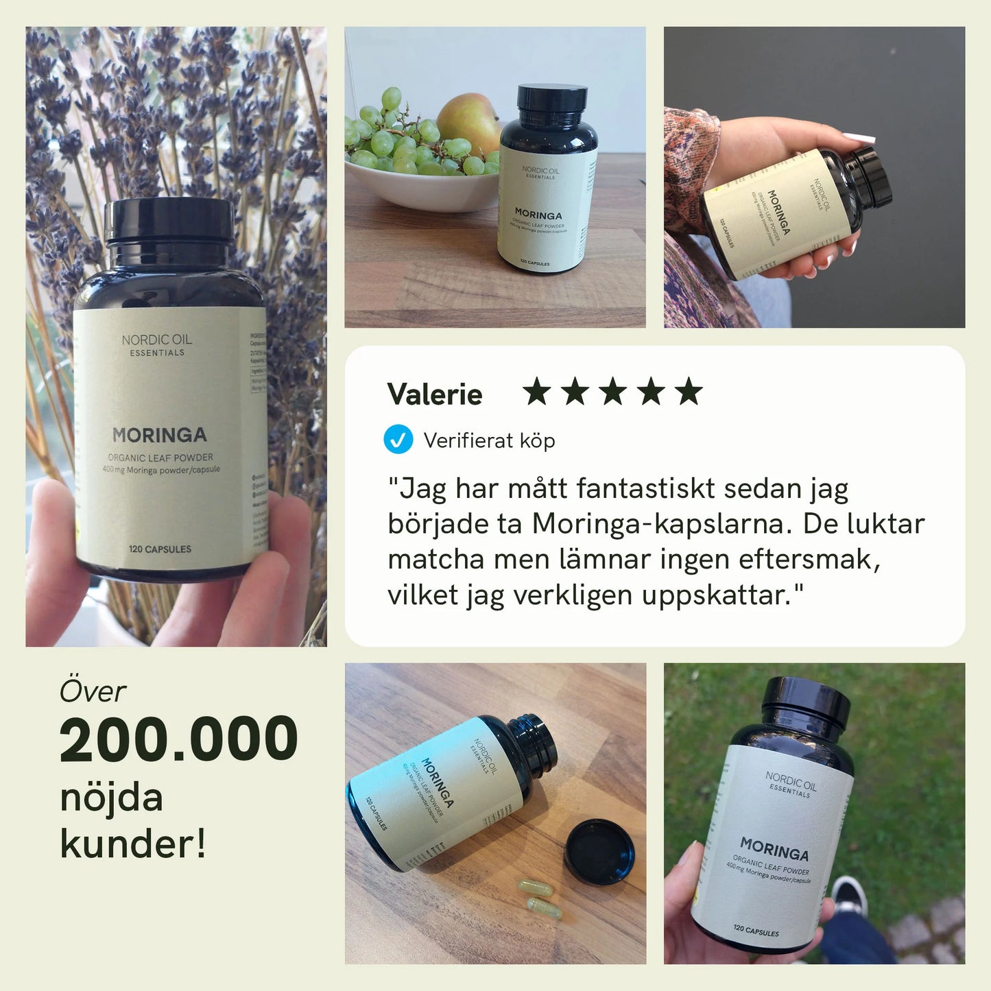 Moringa-pulverkapslar