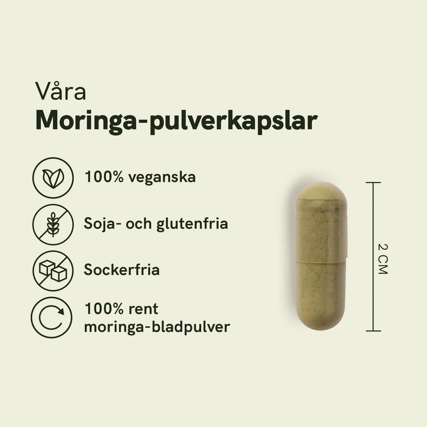Moringa-pulverkapslar