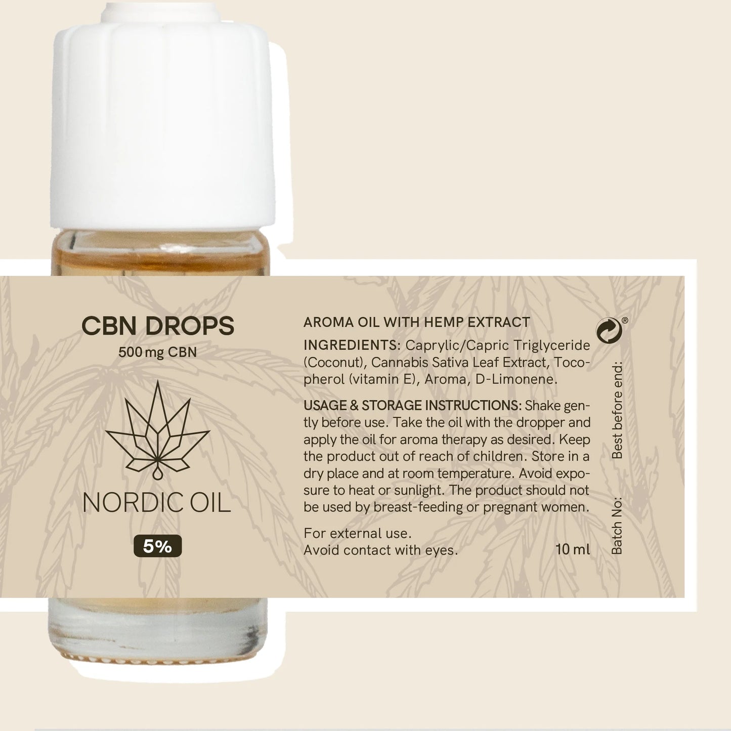 3 för 2 CBN Olja (5%) [Hampa Aromaolja]
