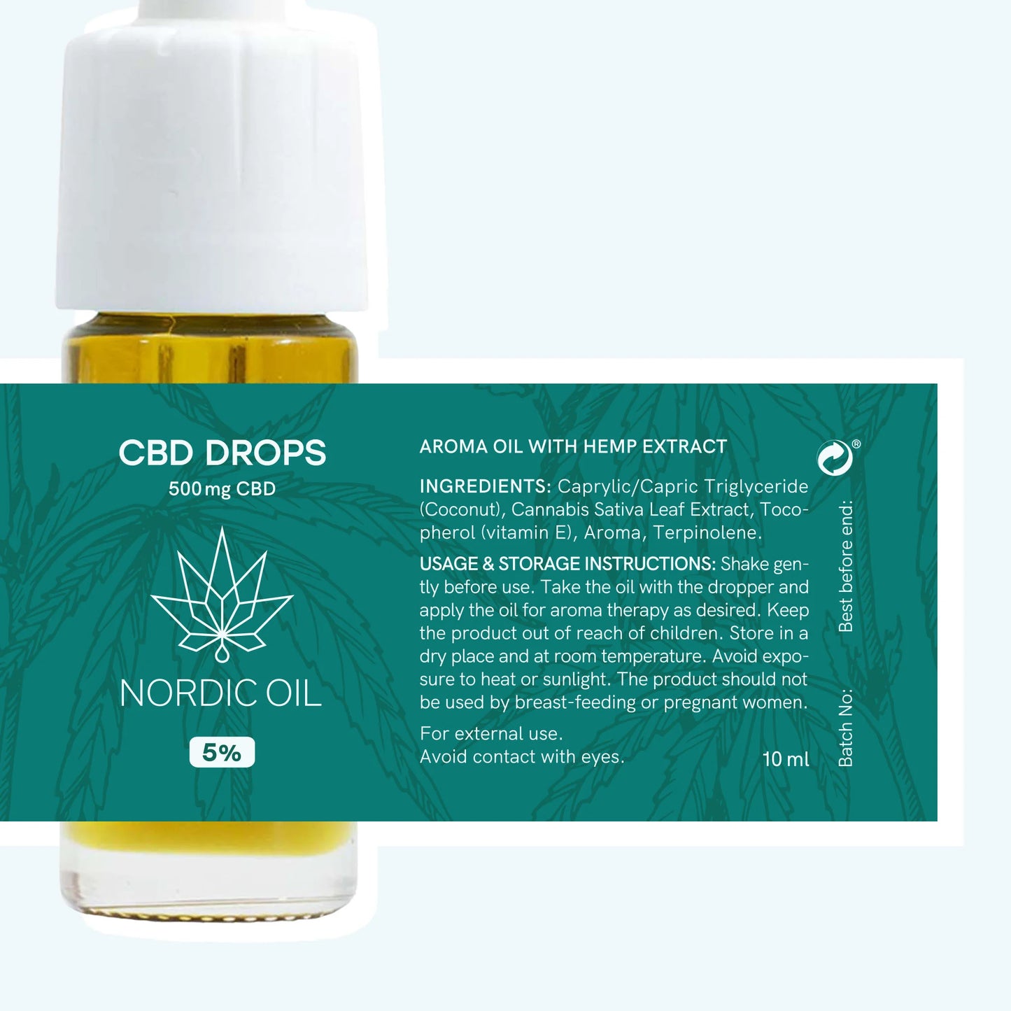 CBD Olja (5%) Plus [Hampa Aromaolja]