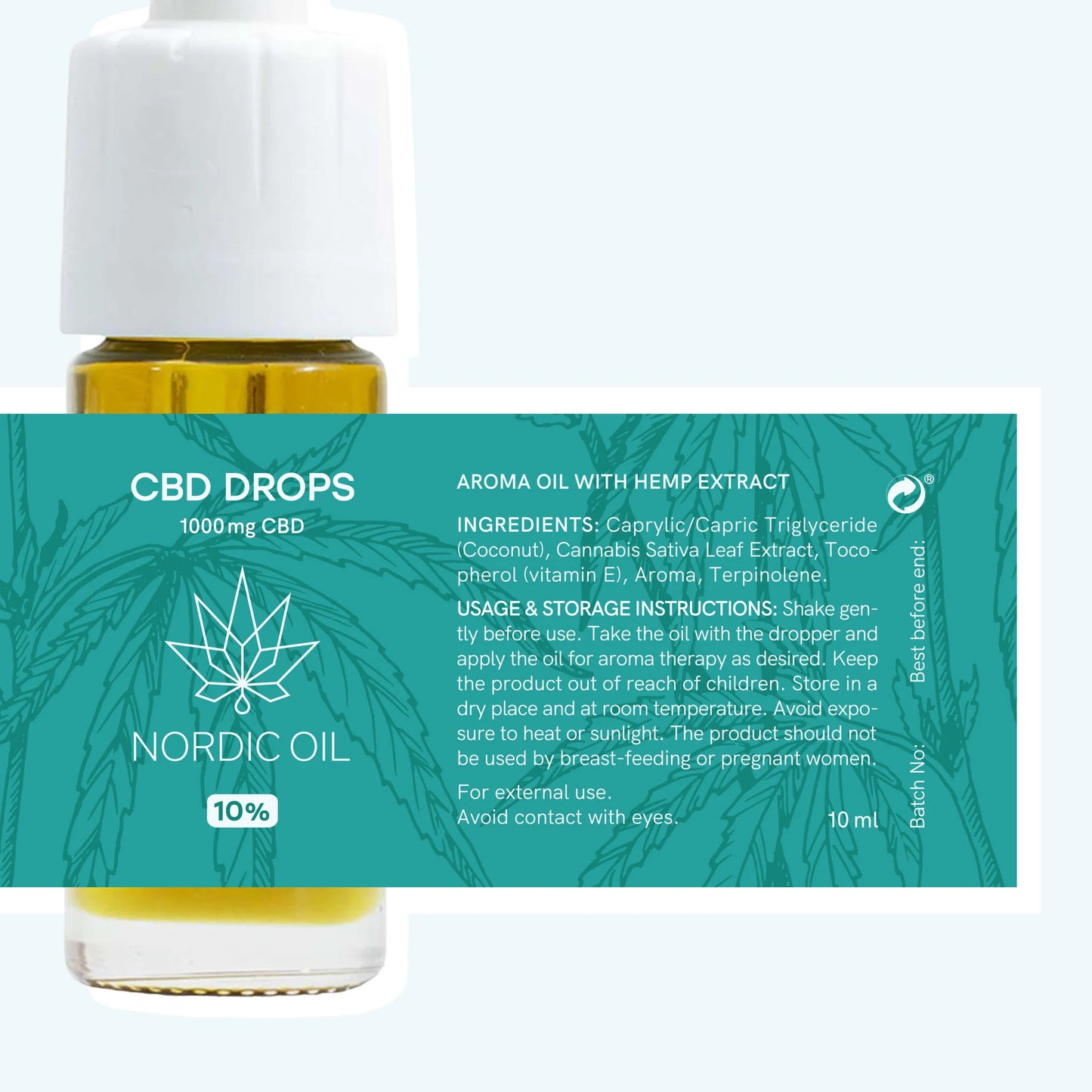 CBD Olja (10%) Plus [Hampa Aromaolja]