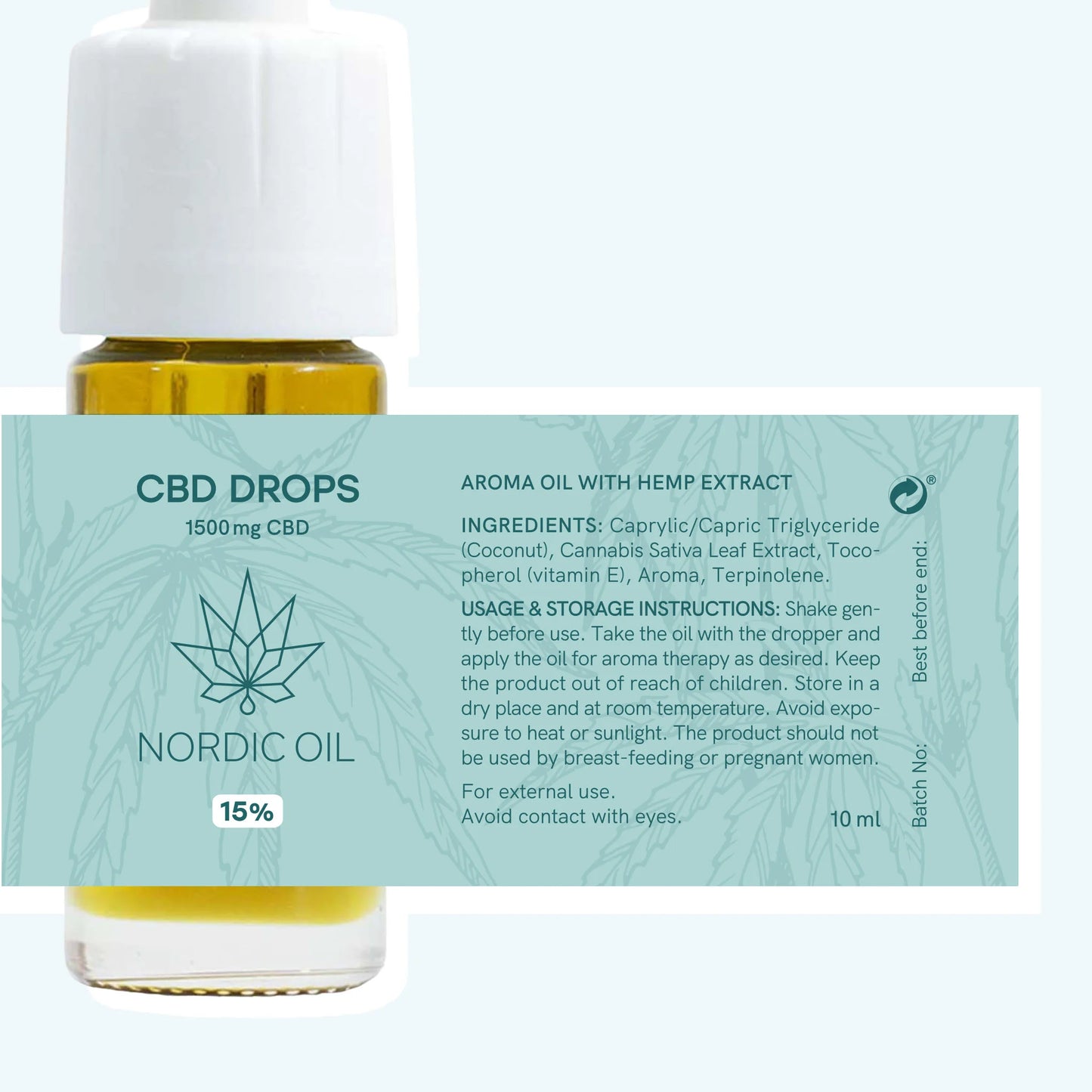 CBD Olja (15%) Plus [Hampa Aromaolja]