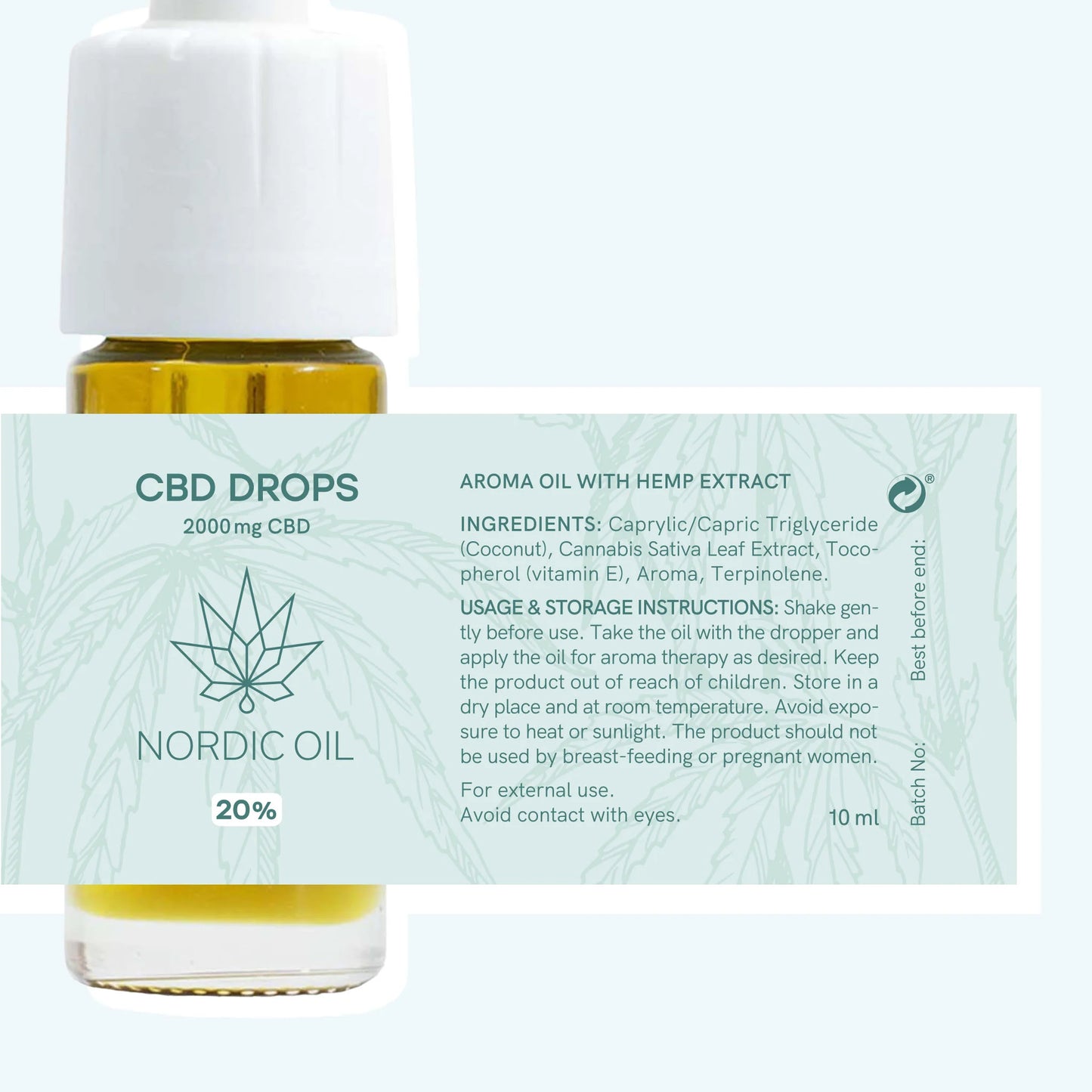 CBD Olja (20%) Plus [Hampa Aromaolja]