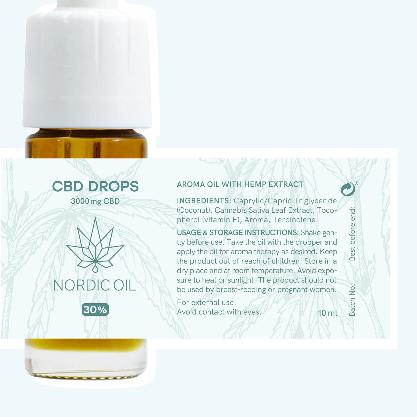 CBD Olja (30%) Plus [Hampa Aromaolja]