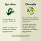 Spirulina- och chlorellapulver